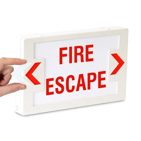 Fire Escape Led Exit Sign With Battery Backup Sku Exit 1006