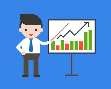 Businessman Presentation Graph With Pointer Growing Business Concept