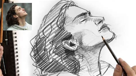Sketching A Face With Pencil How To Sketch A Male Quickly In Side