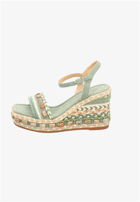 alma en pena wedge sandals jade light green uk