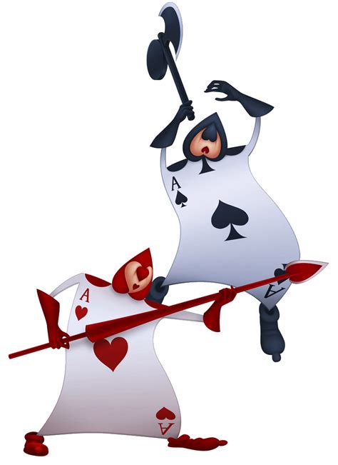 Alice in Wonderland - The Queen of Hearts foot soldiers, a deck of