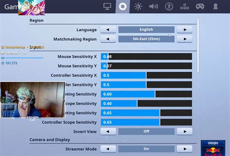 Ninja Fortnite Settings Keybinds Mouse Sensitivity Keyboard