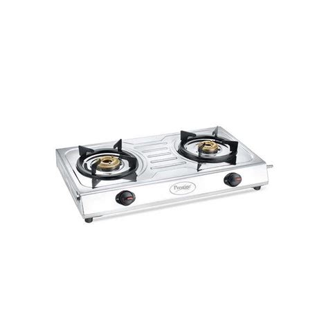 Prestige Prime Lp Gas Stove Stainless Steel Body And 2 Brass Burners