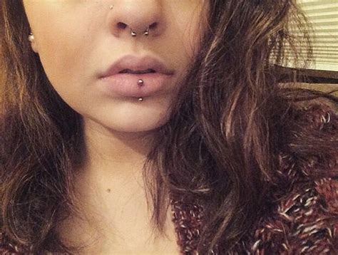 Vertical Labret Septum Piercings Piercings Septum Piercing Body Mods