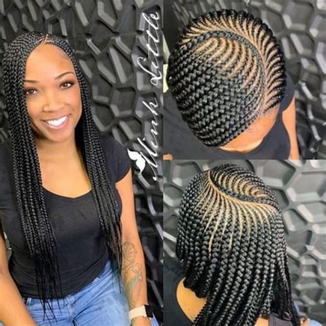 You can also add some patterns, such as a ponytail or. 2019 Ghana Weaving Hairstyles: Beautiful African Braids ...