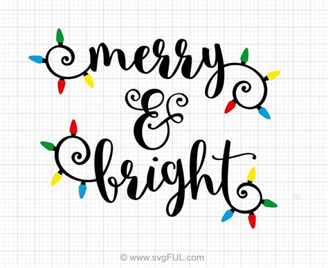 Download Merry And Bright Svg Saying - svgFUL
