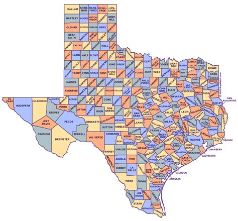 Texas Map With Counties And Cities Map Of Usa States Genealogy