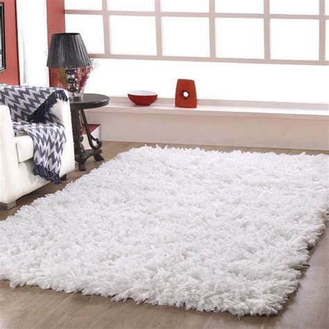 Found It At Allmodern Hand Woven White Shag Area Rug 10799 Beams