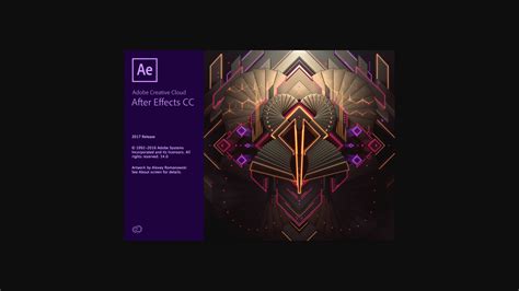 Adobe After Effects CC 2017 splash screen artwork on Behance