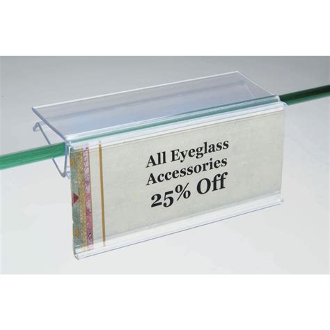 Kost Klip Clear Plastic Wood Shelf Sign Holder 2 78l X 34h