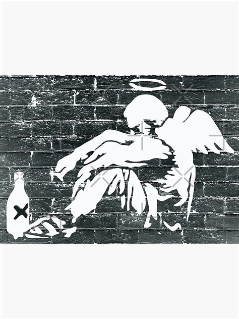 Banksy Drunk Fallen Angel Poster By Belugastore Redbubble