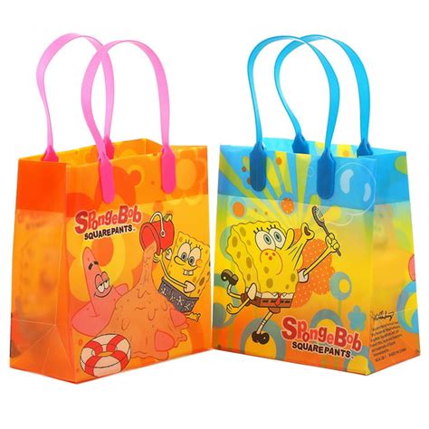 Disney Spongebob 12 Reusable Party Favors Small Goodie T Bags 6