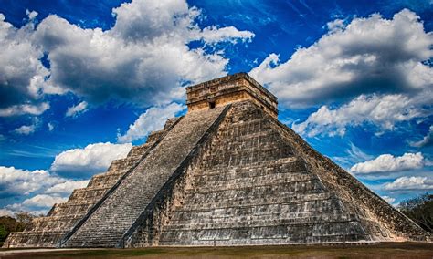 Wallpaper Temple Sky Tourism Tower Mexico Pyramid Ruins Maya