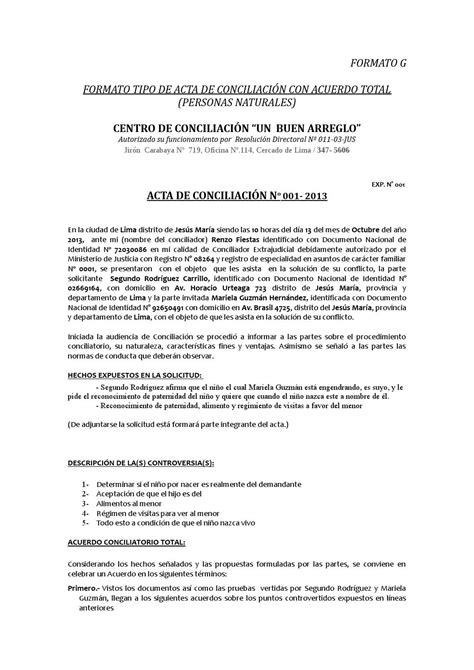 Formato De Acta De Conciliacion Saludcoop Vrogue Co
