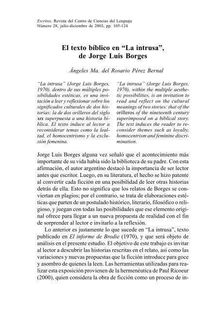 La Intrusa De Jorge Luis Borges Resumen