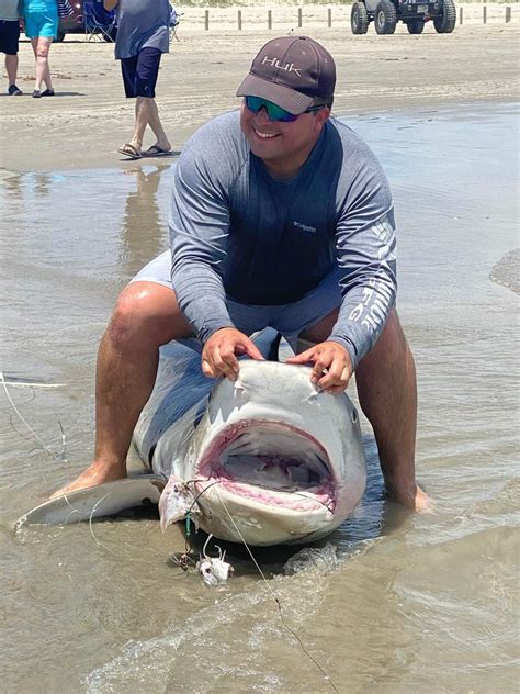 Texas Angler Catches Bucket List Foot Tiger Shark At Port Aransas