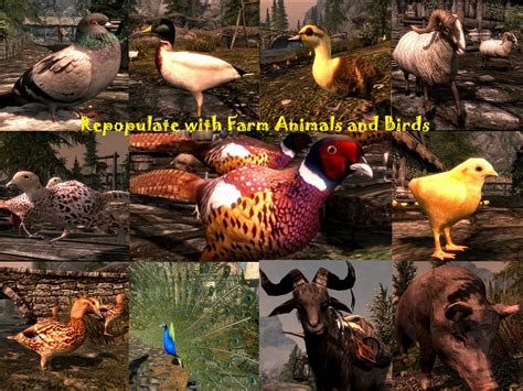 Repopulate Skyrim With Farm Animals And Birds At Skyrim Nexus Mods