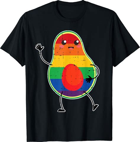 Avocado Gay Pride Rainbow Flag Lgbtq Funny Lgbt Ally T T Shirt