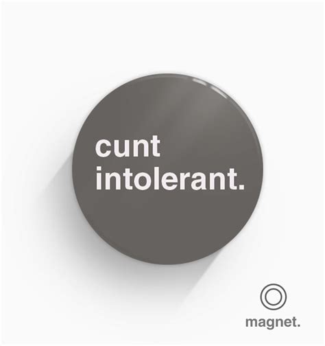Cunt Intolerant Fridge Magnet Greetings From Hell
