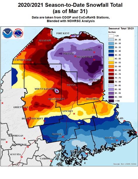 Monthly And Seasonal Snow Maps