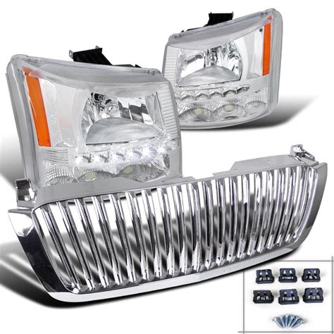 Spec D Tuning For 2003 2005 Chevy Silverado 1pc Chrome Smd Led