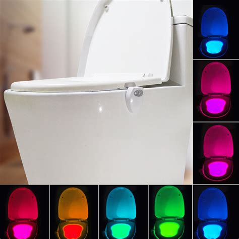Home Colors Usb Rechargeable Led Toilet Bowl Night Light Body Motion Sensor Ebay