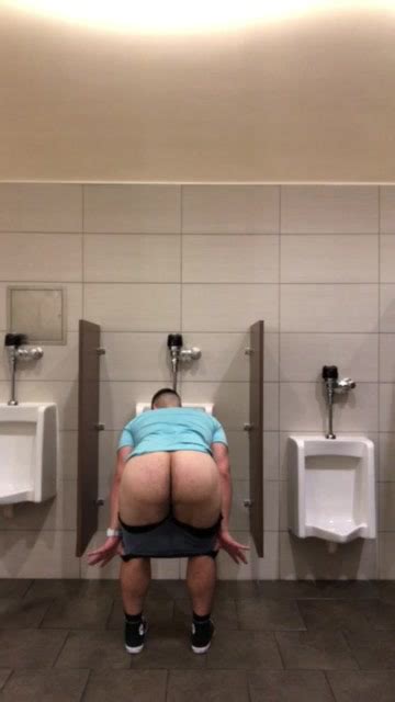 Exposure Pants Down At The Urinal