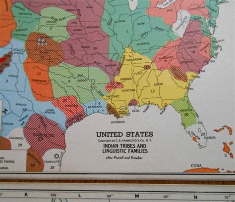 Set Of 3 United States Maps Us Indian Tribes By
