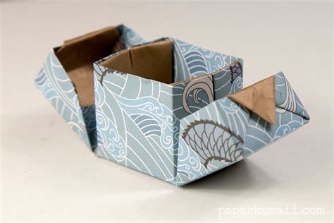 Learn How To Make A Modular Origami Hinged Box Using 3 Pieces Of