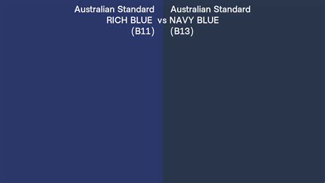 Australian Standard Rich Blue Vs Navy Blue Side By Side Comparison