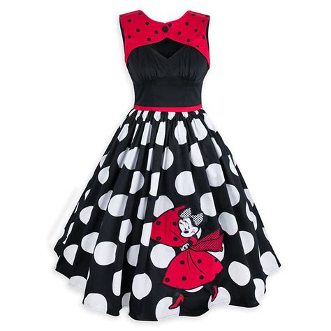 Disney Dress Shop Womens Dress Minnie Mouse Polka Dot
