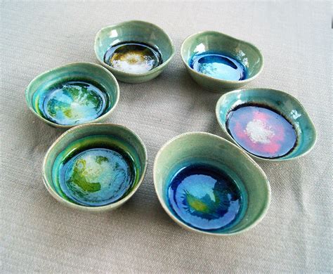 Ceramic Bowls Glazed With Colored Glass On Behance