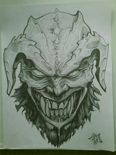 Demon Face Drawings Demon Face By Jonny5nlala Demon Drawings Scary