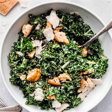 Vegetarian Kale Caesar Salad Super Easy Recipe