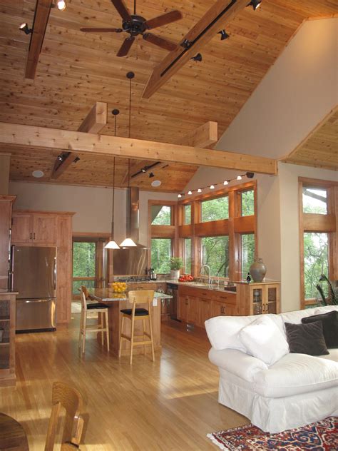 Rustic Vaulted Ceilings Make For A Spacious Home Designed By Udvari