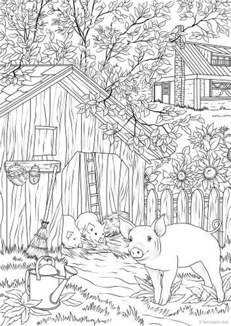 Color gel pens gel pens for kids coloring pens gel pens set pen sets for girls pen art set artist gel pens drawing pens for kids draw pens 36 gel pen arts pens. Pigs - Printable Adult Coloring Page from Favoreads ...