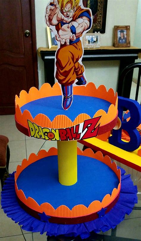 Portacupcakes Dragon Ball Piñata De Goku Fiesta De Goku Cumpleaños