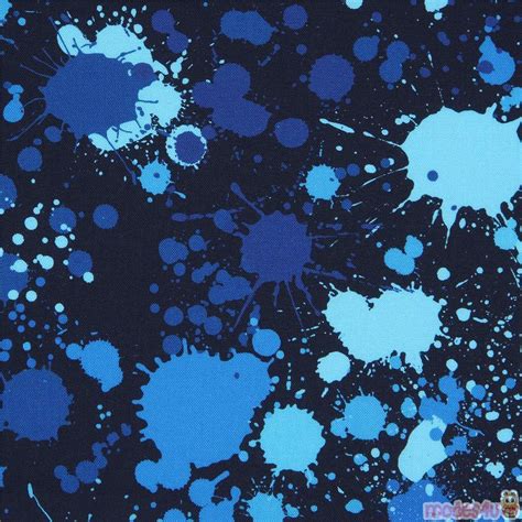Navy Blue Paint Splatter Fabric By Robert Kaufman Fabric By Robert
