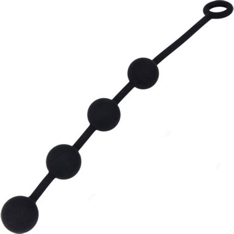 nexus excite large silicone anal beads black