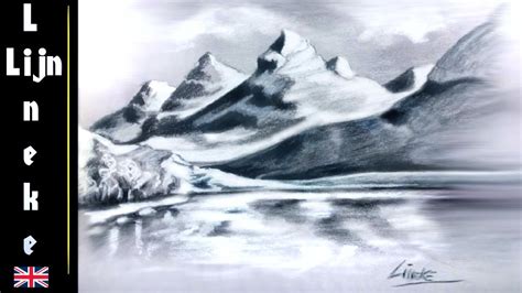 Easy MOUNTAINS for beginners pencil drawing - YouTube