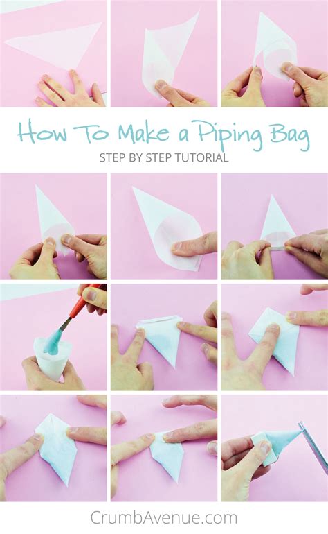Free Step By Step Tutorial How To Make A Piping Bag Crumb Avenue