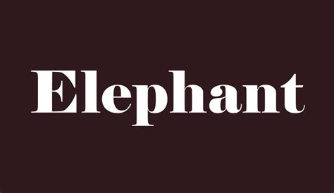 Elephant Font Font Tr