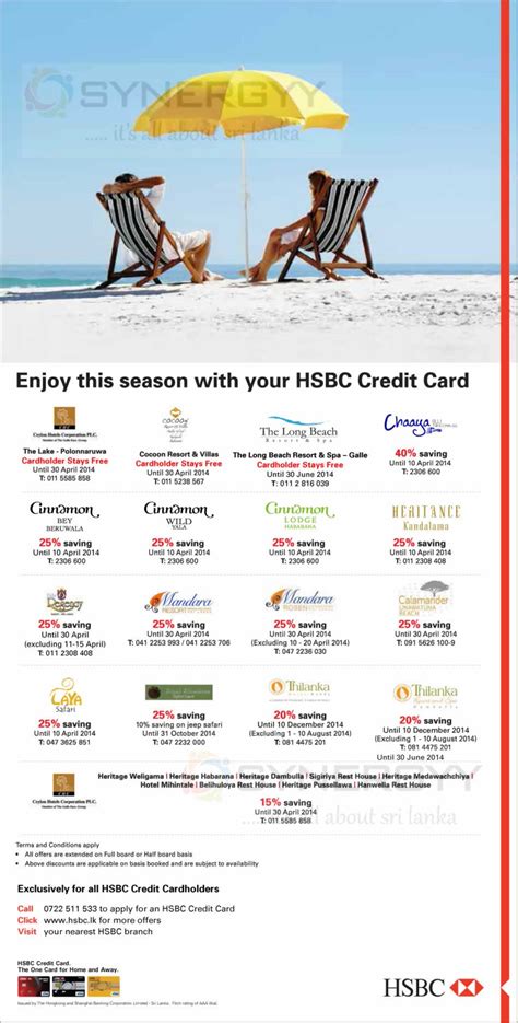 Hsbc's portfolio of credit cards is slim, but it offers some interesting options, so you might find something that suits your spending habits just right. Month of April Hotel Promotions for HSBC Credit Cards - SynergyY