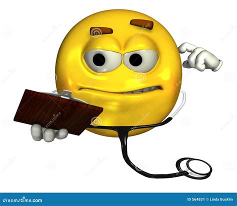 Doctor Emoticon With Clipping Path Stock Image Image 564831