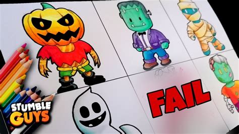 Dibujo Las Nuevas Skin De Stumble Guys Halloween Drawing A New Skins