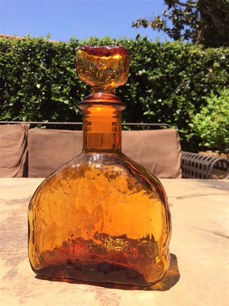 Liquor Decanter Amber Glass