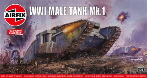 Battle Models Airfix 01315v Wwi Male Tank 176