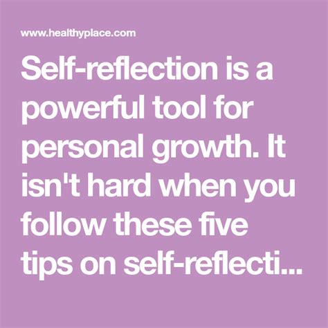 Self Reflection Is A Powerful Tool For Personal Growth It Isnt Hard