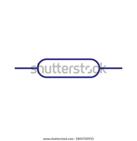 Schematic Symbol Fuse On White Background Stock Vector Royalty Free