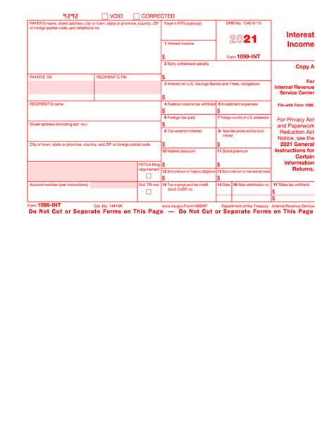 As part of a drive to simplify the tax filing process, the internal revenue service (irs) intends on making form 1040 shorter and easier to understand in time for upcoming tax season. IRS 1099-INT 2021 - Fill and Sign Printable Template ...